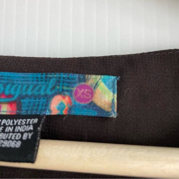 Desigual Elizabeth long sleeve shirred hem and cuffs sheer top size extra small - Picture 4 of 10